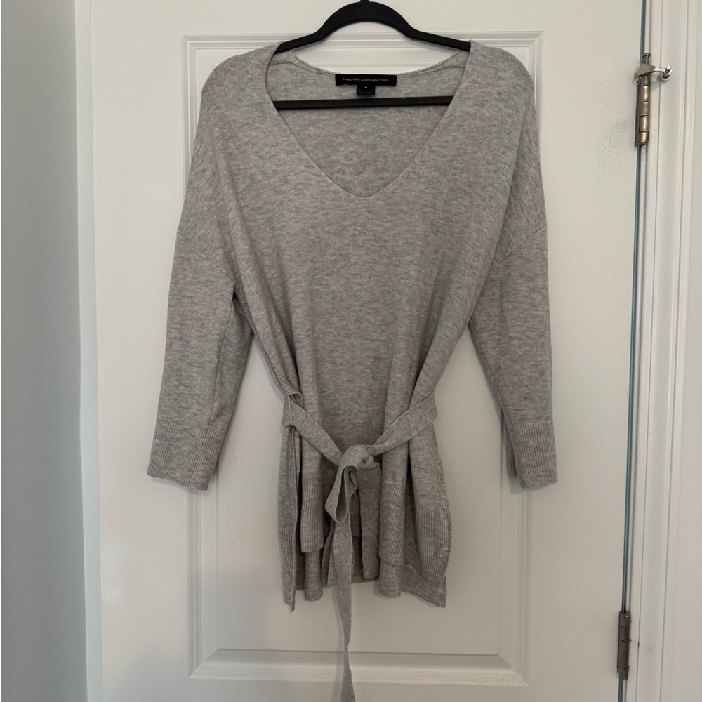 French Connection Light Gray Knit Top
